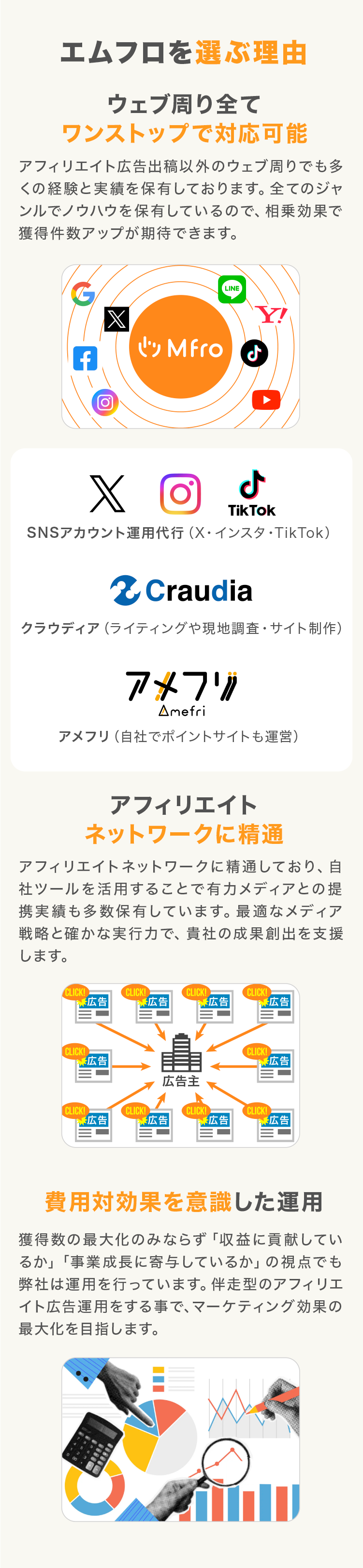 エムフロを選ぶ理由