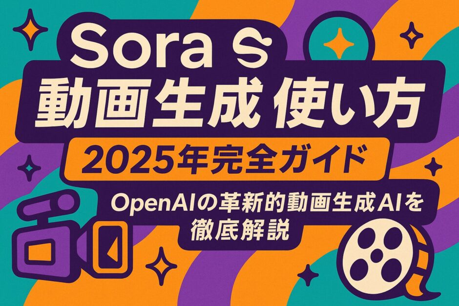 Sora 動画生成 使い方 2025年完全ガイド：OpenAIの革新的動画生成AIを徹底解説