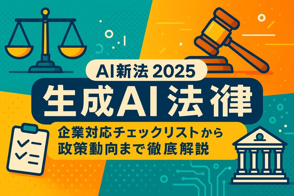 生成AI 法律（AI新法 2025） - 完全ガイド：企業対応チェックリストから政策動向まで徹底解説