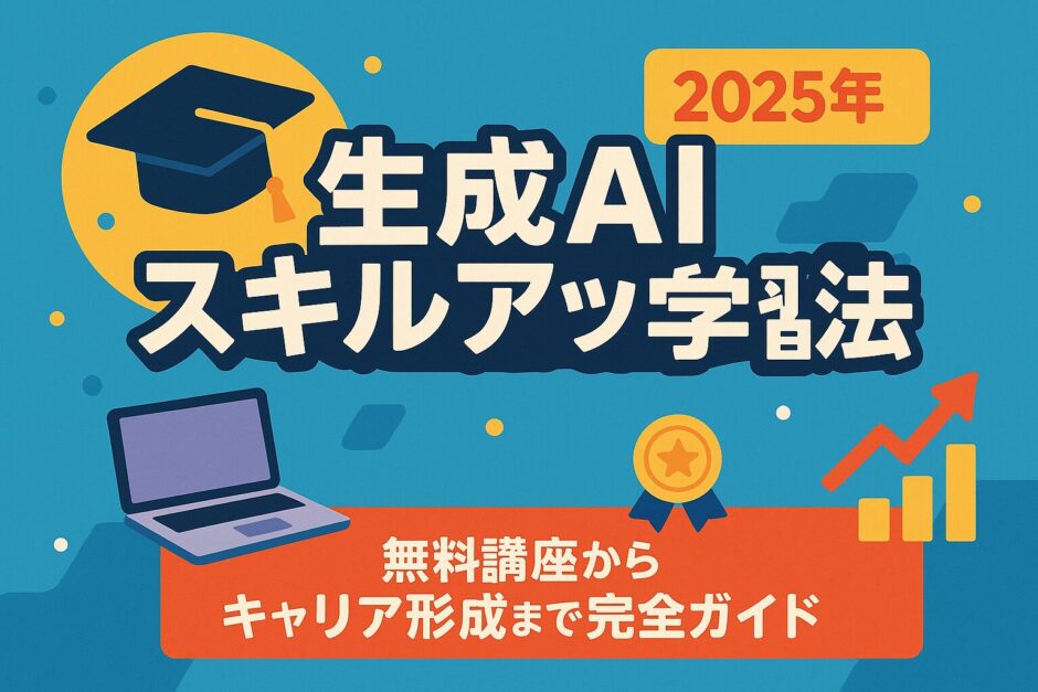 生成AI スキルアップ学習法 2025年最新版：無料講座からキャリア形成まで完全ガイド