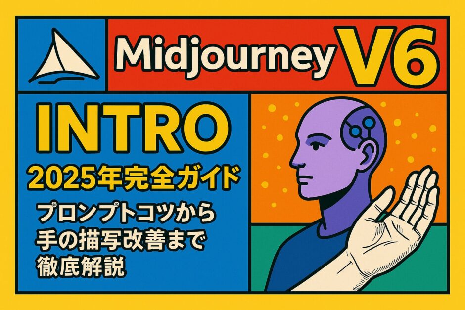 Midjourney V6 入門 - 2025年完全ガイド：プロンプトコツから手の描写改善まで徹底解説