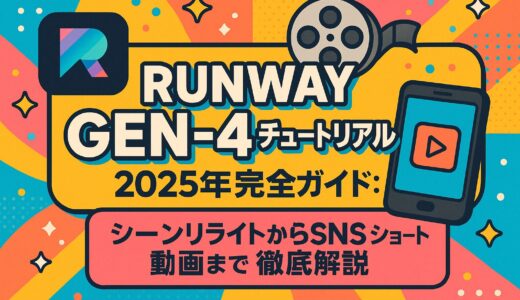 Runway Gen-4 チュートリアル - 2025年完全ガイド：シーンリライトからSNSショート動画まで徹底解説