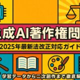 生成AI 著作権問題 2025年最新法改正対応ガイド 学習データから二次創作まで徹底解説