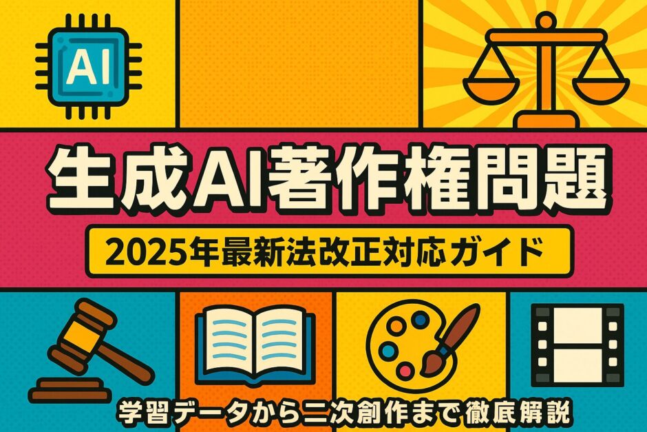 生成AI 著作権問題 2025年最新法改正対応ガイド 学習データから二次創作まで徹底解説