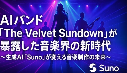 AIバンド「The Velvet Sundown」が暴露した音楽界の新時代 ～生成AI「Suno」が変える音楽制作の未来～
