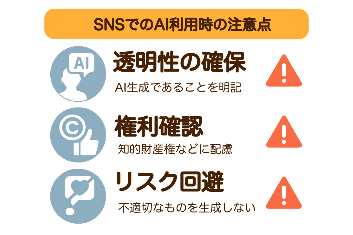 SNSでのAI画像利用注意点